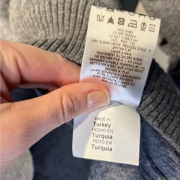 See By Chloé Ruffle Sleeve Virgin Wool Sweater Sz 6 Grey - Picture 5 of 12